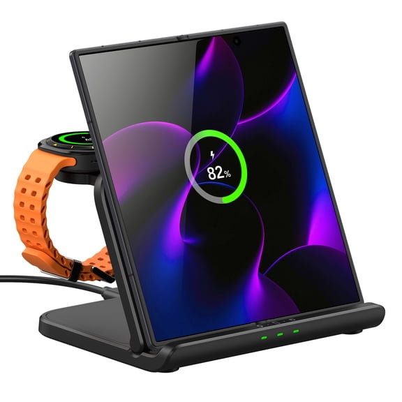 SwanScout Wireless Charger Stand for Samsung Galaxy Z Fold 7/6/5/4/3 Series, Galaxy Watch Charger for Galaxy Watch 8/8 Classic/Ultra/7/6/5/4, Galaxy Buds3 Pro/2 Pro, SwanScout 705S (No Adapter)