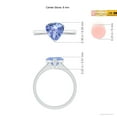 thumbnail image 4 of ANGARA Natural Trillion 1.8 ct Tanzanite Solitaire Engagement Ring in 14K White Gold for Women (Size-8mm) | December Birthstone, Birthday, Anniversary, Jewelry Gift for Women | Natural Tanzanite Ring, 4 of 8