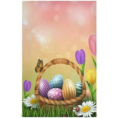 

Hyjoy Easter Eggs Kitchen Towel Set of 1 Super Soft Absorbent Hand Towel Tea Towel Tableware Cleaning Rag for Kitchen Home Hotel Beach Bathroom Gym