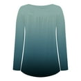 thumbnail image 6 of OKBOP Athletic Tank Tops For Women,Casual T-Shirt Printed Long Sleeve Round Neck Ruched Pullover White Blouse Shirt Women, 6 of 6
