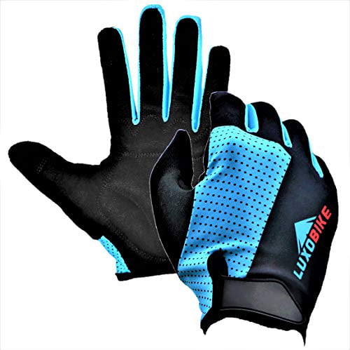 Breathable Snug Fit LuxoBike MTB Gloves Mountain Bike Gloves for Men Biking Gloves Women Cycling Gloves with Antiskid Shock Absorbing Pad Touch Screen Road Bicycle BMX Dirt Bike