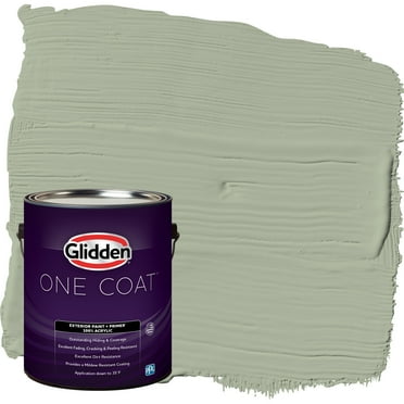 Glidden One Coat Exterior Paint and Primer, Gargoyle / Green, Gallon, Flat