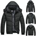 thumbnail image 6 of symoid Mens Coats Winter - Black Puffer Men Jacket Warm Overcoat Outwear Padded Hooded Down Parkas L, 6 of 6