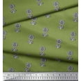 thumbnail image 3 of Soimoi Japan Crepe Satin Fabric Floral Block Print Fabric by The Yard 42 Inch Wide, 3 of 3