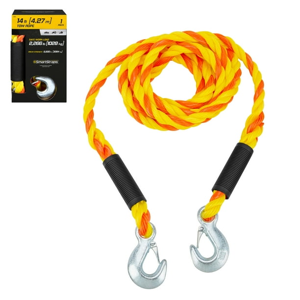 SmartStraps 14 ft. Tow Rope with Snap Hooks, 6800 lb. Break Strength