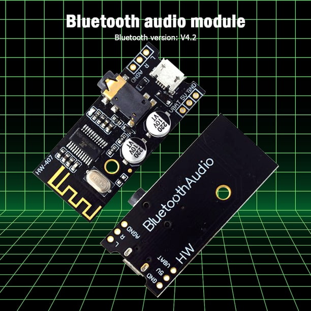 Módulo Receptor de Audio Kuymtek HW-407 Bluetooth 4.2 Estéreo HiFi MP3