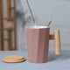 thumbnail image 1 of Wood Handle Ceramic Mug Office Mugs Holiday Event Gift Mugs, 1 of 6
