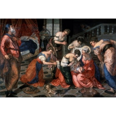 The Birth Of John The Baptist Jacopo Tintoretto (1518-1594 Italian) Hermitage Museum...