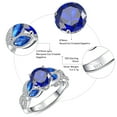 thumbnail image 5 of VAKKI Created 3.6ct Women's Sapphire 925 Sterling Silver Women Engagement Rings Bezel Setting Marquise Fashion Statement Ring, 5 of 5