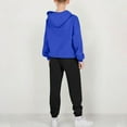 thumbnail image 5 of Sweatsuits Boys Girls 2 Piece Jogging Outfits Sportswear Long Sleeve Hoodie and Jogger Pant Sets Kids 2-14 Years (2 Years, Blue), 5 of 5
