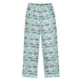 thumbnail image 2 of FORMRS Kids Pajama Pants with Pockets Size 6-8Y Boys Lounge Sleep Bottoms, Blue Trains Pattern, 2 of 8