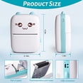 thumbnail image 6 of Mini Photo Pocket Printer Portable Ink-free Thermal 57mm Sticker Trans Paper Wireless BT 200dpi Android IOS Printing Machine (C9 Blue with 13Roll), 6 of 7