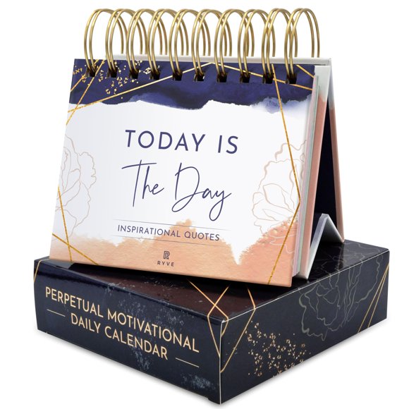 Calendario de escritorio motivacional RYVE perpetuo de 366 frases