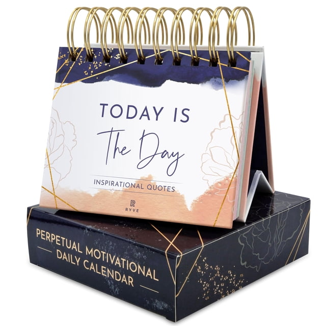 Calendario de escritorio motivacional RYVE perpetuo de 366 frases