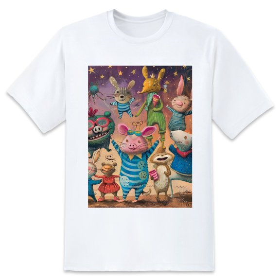 Basic Oversize Tees For WomenPig Loose Boyfriend Shirts Casual Blouse round neck