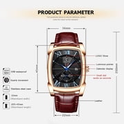 CHENGXI Fashion Men's Wristwatches Top Luxury Brand Men Analog Quartz Watch Man Business Waterproof Calendar Leather Male Clock