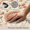 thumbnail image 6 of ODIKA 9'x12' Washable Area Rug Bathroom Vintage Bouquet Panels Scrolling Vine Border Passage for Dining Room, Basement, Large Office, Non-Slip Chair-Friendly, 6 of 7