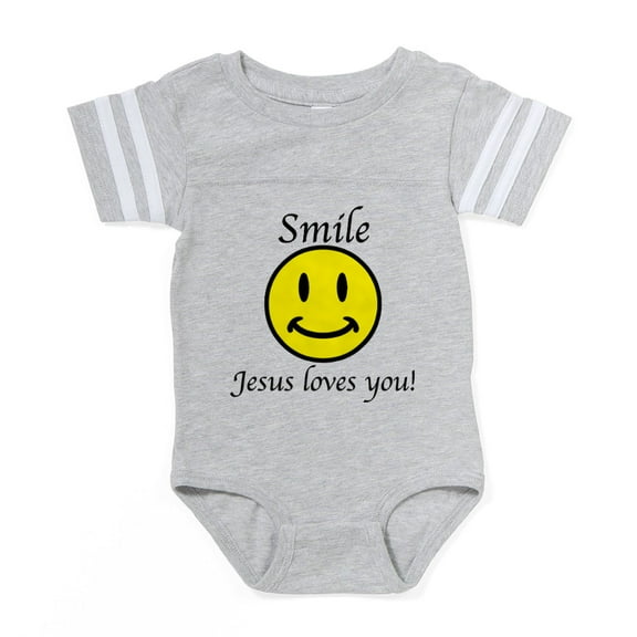 CafePress - Smile Jesus - Cute Infant Baby Football Bodysuit
