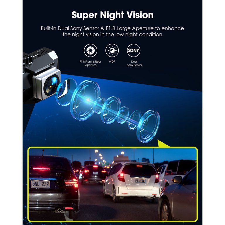 Dual Dash 2K Cam Front And Rear Wifi -VAVA