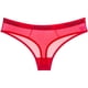 thumbnail image 1 of Gibobby Ropa interior mujer algodón Braguitas de red transparentes sexis para mujer, bragas sin costuras de cintura con letras impresas para mujer, Tanga(Rojo， M), 1 of 2