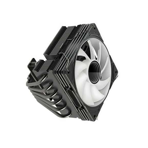 COOLHOOD Efficient Down Flows 6 Heat Pipe CPU Air Coolers with ARGB Lighting & Powerful Design for Socket AM4 AM5