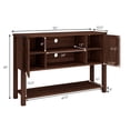 thumbnail image 3 of Costway Console Table Sideboard Buffet TV Stand w/ Storage Cabinets & Bottom Shelf Brown, 3 of 10