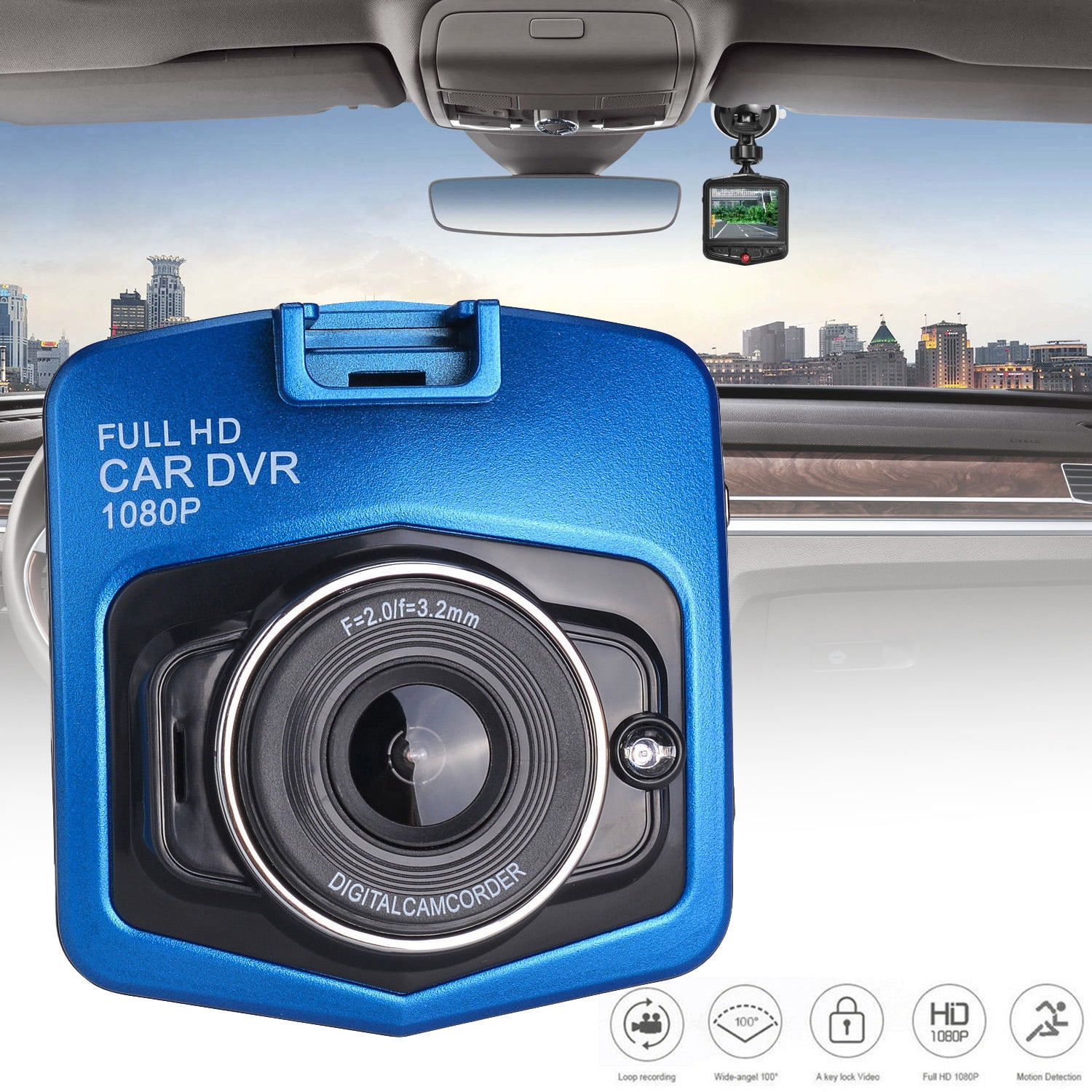Full HD 1080P Car DVR Driving Recorder Camera 2.4