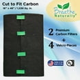 thumbnail image 2 of Breathe Naturally Universal 16X48 Cut-To-Fit Activated Carbon Filter (2 Pack) Charcoal Air Filter Sheet For Air Purifiers, 2 of 4
