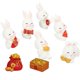 thumbnail image 3 of Adorable Bunny Statues Made of Resin for Decor Use Assorted Color Miniature Figurines 8Pcs, 3 of 4