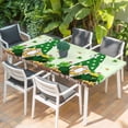 thumbnail image 2 of St. Patrick's Day Table Cloths for 4 Foot Rectangle Tables, Gnomes Shamrocks Gold Coin Ombre Green Patio Waterproof Elastic Fitted Tablecloths, Washable Rectangular Table Cover for Camping, 2 of 8