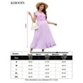 thumbnail image 5 of Yesfashion Maternity Dress Summer Ruffle Cap Sleeveless V Neck Maxi Dresses Maternity Wear, 5 of 5