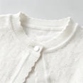 thumbnail image 6 of Dlentnea Girls Cardigan Sweater Kids Knit Cover up Button Cropped Tops Hollow out Long Sleeve Cardigans, 6 of 8