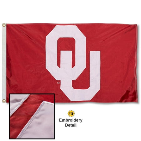 - OU Sooners 3' x 5' Nylon Embroidered Flag