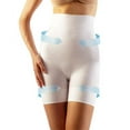 thumbnail image 4 of Tummy Flatting & Butt enhancing High Waist Compression Mini Shorts. Microfiber Shape Wear. For Slimmer Look & After Cosmetic Surgery. Post-Op Garments. Fine Italian Made Quality & Style.(Small Nude), 4 of 8