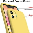 thumbnail image 3 of Liquid Silicone Case for iPhone 11, Slim Liquid Silicone Case with Open Bottom, Soft Gel Rubber Case Cover for iPhone 11(2019) 6.1 inch - Lemon Yellow, 3 of 12