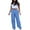 Blue, variant on PEASKJP Petite Pants for Women Casual High Waist Wide Leg Pants, Blue XXL