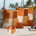 thumbnail image 3 of Burnt Orange Geometric Outdoor Pillow Covers 24x24 Set of 2,Waterproof Patio Throw Pillowcase Protectors,Watercolor Ombre Modern Abstract Art Decorative Pillow Shams Cushion Covers for Seat Bed Couch, 3 of 8