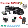 thumbnail image 1 of LED Light Bar Wiring Harness Kit, 480W Wireless Remote Control Wiring Harness Kit 18AWG Core Cable Wiring Harness Kit for Car Fog Lights Work Driving Lights Bar Fit 2 Lights (2 Meters), 1 of 7