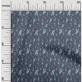thumbnail image 2 of oneOone Popeline de Coton Sergé Bleu Sarcelle Tissu Mer Matière de Robe Tissu Imprimé Tissu au Mètre 56 Pouces de Large, 2 of 4