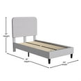 thumbnail image 4 of Flash Furniture Addison Fabric Upholstered Platform Bed, Light Grey, Twin, 4 of 11