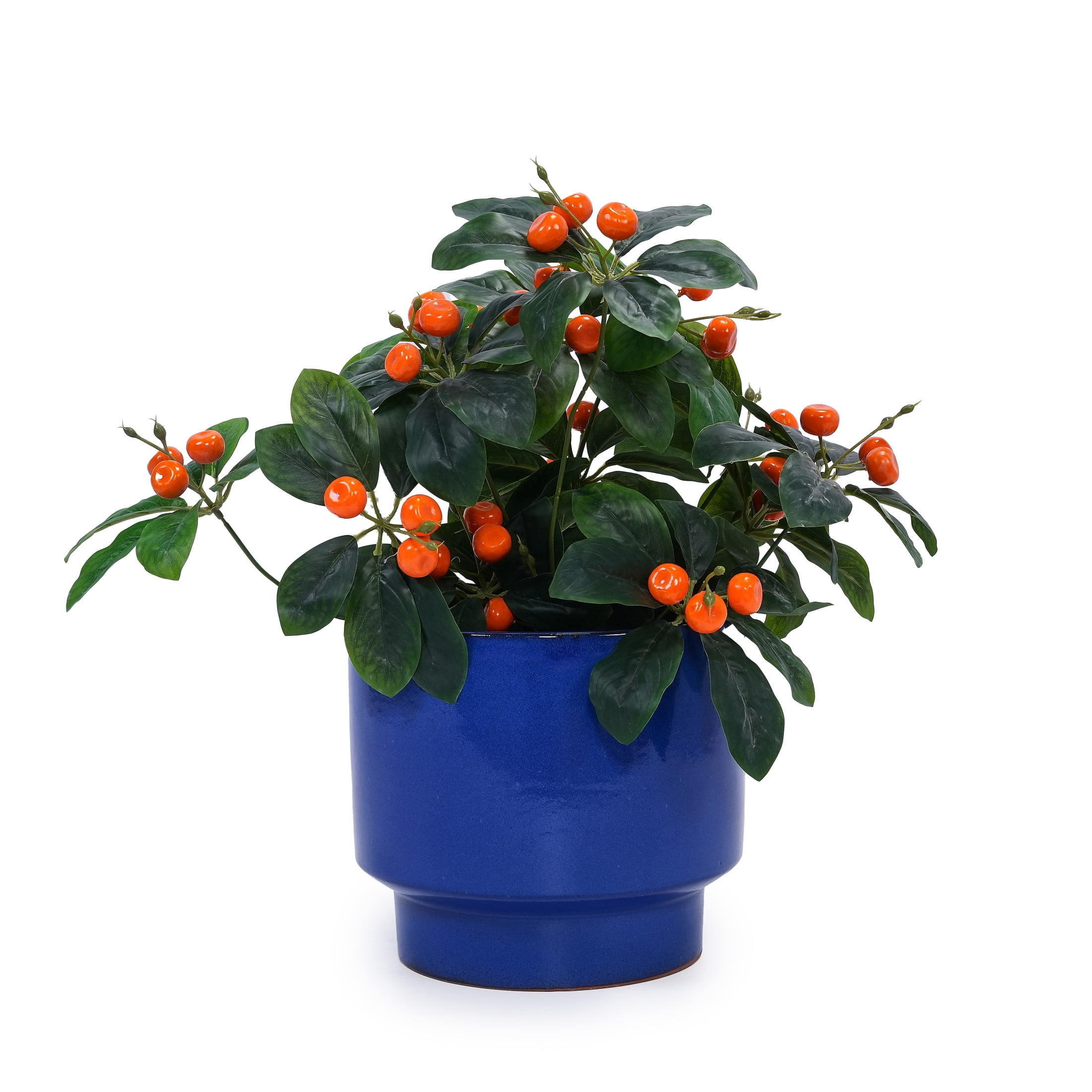 Noble House Ruth Flowerpot Set, Premium Ceramic with Glossy Finish and Drainage Hole, Set of 3, Antique Blue Green