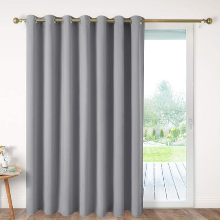 Blackout Patio Door Curtain Panel Wide 100 X 84 Inch Long Light Grey Thermal Sliding Darkening Extra Window Grommet D For Living Room 1 Canada Blackout Patio Door Curtain Panel Wide, Thermal Blackout Patio Door Curtain Panel 100 X 84