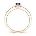 thumbnail image 2 of ANGARA Natural Tapered Shank Oval Solitaire Sapphire Ring in 14K Rose Gold for Women (Size-6x4mm) | September Birthstone, Birthday, Anniversary, Jewelry Gift for Women | Natural Blue Sapphire Ring, 2 of 10