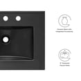 thumbnail image 5 of Modway Cayman Modern 24" Bathroom Sink in Black With Rectangular Basin, 5 of 5