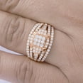 thumbnail image 5 of 1.45 Carat IGI Certified Lab Grown Diamond Cluster Engagement Ring For Women (10K Solid Rose Gold) Round & Baguette Shape Multi Row Bridal Anniversary Ring Jewelry Gift For Her-8.5, 5 of 5