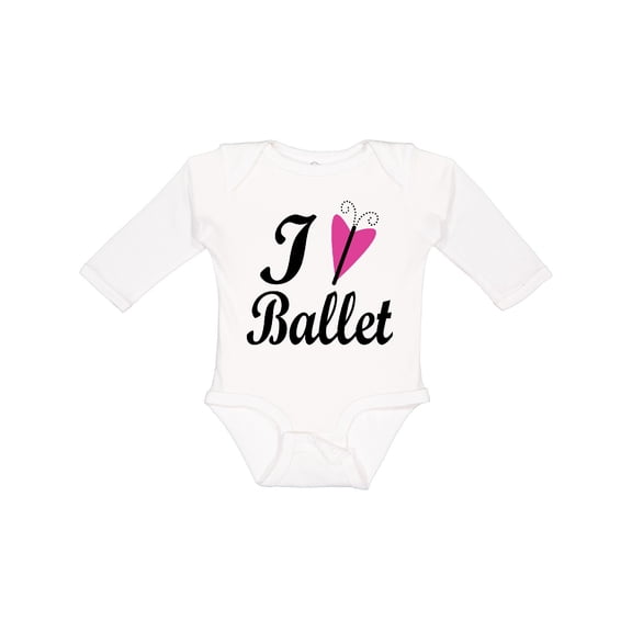 Inktastic I Heart Ballet Dance Ballerina Girls Long Sleeve Baby Bodysuit