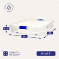 thumbnail image 4 of HOMZ Contenant de Rangement sous le Lit Transparent de 56 Pintes avec Couvercle et Roulettes, Lot de 4, 4 of 11