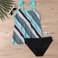 thumbnail image 3 of Flowy Ruffle Tankini Swimsuits for Women Plus Size Summer 2 Piece Retro Bathing Suits Fashion Ladies Modest Swimwear Mint Green, S, 3 of 6