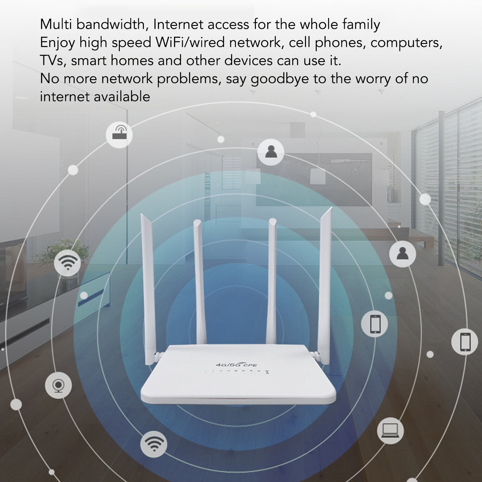 Mobile WiFi Router With 4 Antennas, Long Distance Connectivity, 4G To WiFi Conversion