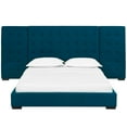 thumbnail image 5 of Modway Sierra Queen Performance Velvet Polyester Platform Bed in Azure Blue, 5 of 6